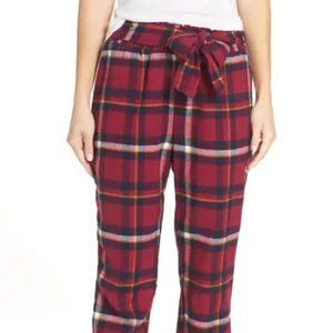 Make + Model Smocked Flannel Jogger Pants -  Small